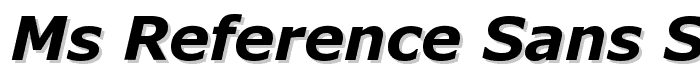 MS Reference Sans Serif Bold Italic police